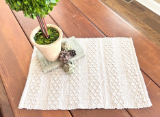 COTTAGE WEAVE CREAM PILLAR PLACEMAT *NEW*